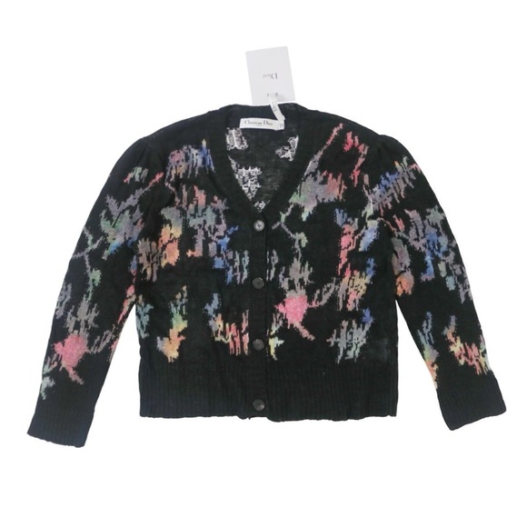 Christian Dior NWT abstract floral print cardigan - Picture 1 of 7